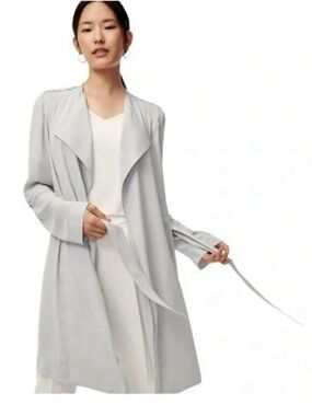 Babaton Light Gray Minimalist Cardigan, size M